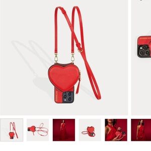 Bandolier Red Heart Crossbody Phone Case